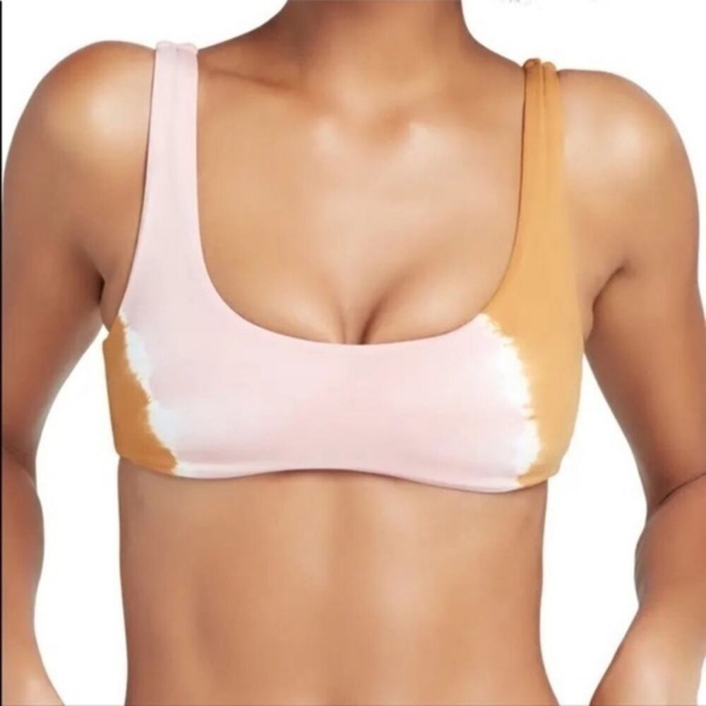 L*Space Lizzie Stripe Tie Dye Bikini Top XS NWT